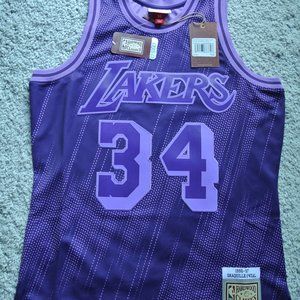 Los Angeles Lakers Shaq Monochrome Jersey Mitchell & Ness Men's Medium Swingman